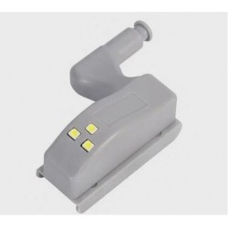 Luminaria de Armario LED Automatica Dobradiça Lampada Sensor Inteligente Guarda Roupa Porta Iluminaçao Kit 10 Un